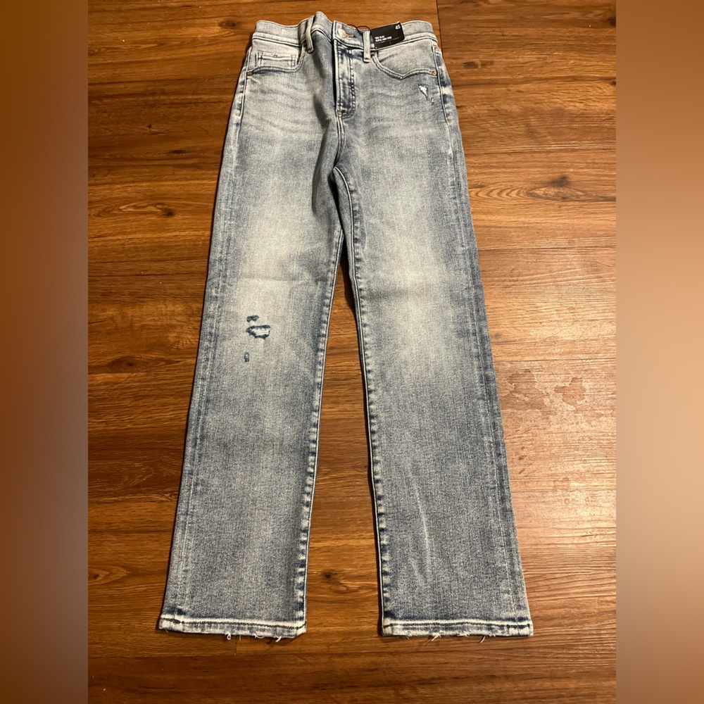Express women’s super high rise denim light wash 4S NWT